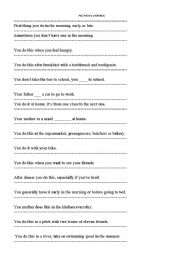 English Worksheet: Action verbs