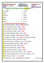 English Worksheet: revision2