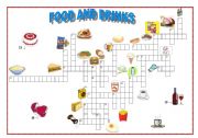 Food and drinks crossword