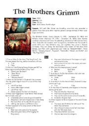English Worksheet: The Brothers Grimm
