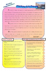 English Worksheet: Reading comprehension - Venice at a glance