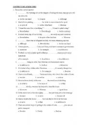English Worksheet: Link words exercices