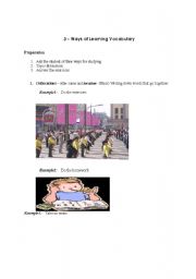 English Worksheet: 3 ways of learning vocabulary