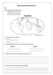 English Worksheet: Introduction to Antarctica