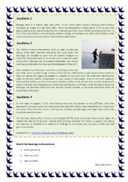 English Worksheet: Man On Wire - Philippe Petit