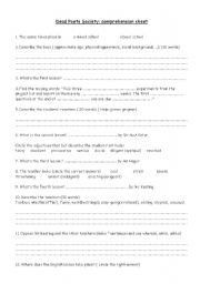 English Worksheet: Dead poets society 