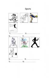 English Worksheet: Sports