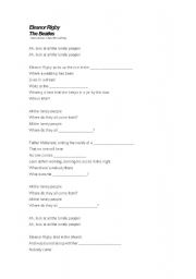 English Worksheet: Song - Eleanor Rigby