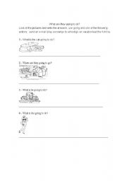 English Worksheet: Going tp