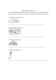 English worksheet: Going tp