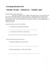 English worksheet: Learning interpret text