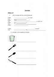 English Worksheet: Eating out