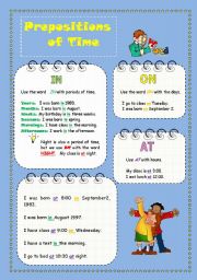 Prepositions of time