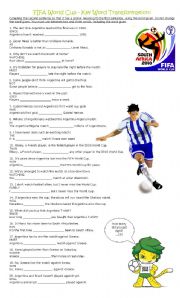 FIFA World Cup - Key Word Transformation / Paraphrasing