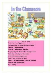 English Worksheet: In the classroom