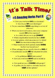 Talk Time #5 - Amazing Verbs Part II