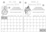 English Worksheet: My Seasons Calendar