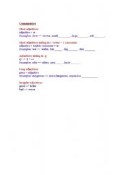 English Worksheet: comparative adjectives