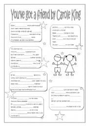 English Worksheet: Youve got a friend by Carole King