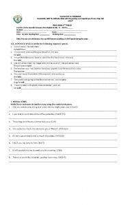 English worksheet: 11 th test