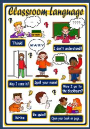 English Worksheet: CLASSROOM LANGUAGE - POSTER 2