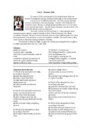 English Worksheet: text comprehension - elementary levels