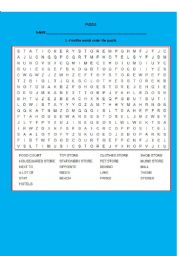 English Worksheet: Stores Puzzle