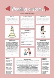 English Worksheet: Wedding customs