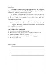 English Worksheet: Murder Mystery