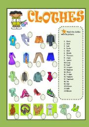 English Worksheet: Clothes