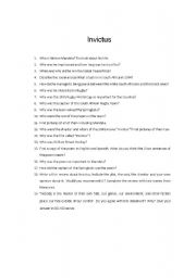 English Worksheet: Invictus