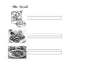 English worksheet: Meals of the day