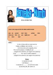 English Worksheet: Jamelia - Numb (cover of Linkin Park) worksheet