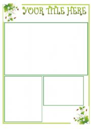 English worksheet: Spring template (editable)