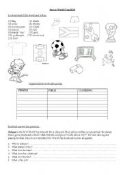 English Worksheet: FIFA world cup 2010