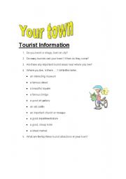 English worksheet: Your town