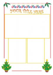 English worksheet: Christmas template (editable)