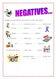 English worksheet: PRESENT CONTINUOUS REVISION-2nd part