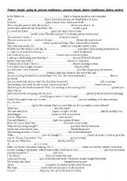 English Worksheet: The future tense in eEnglish. All types. Sentences to practise.