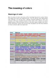 The meaning of colors