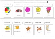 English Worksheet: BEACH CALENDAR