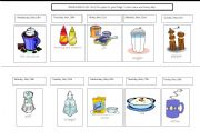 English Worksheet: Food calendar