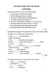 English worksheet: Get ready!