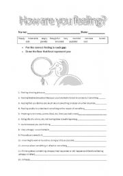 English worksheet: Feelings 