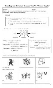 English Worksheet: Modal Can