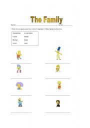 English worksheet: the family