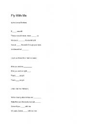 English worksheet: Fly With Me by The Jonas Brothers
