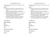 English Worksheet: CV and a letter of application
