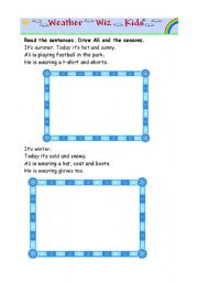 English Worksheet: weather worksheet