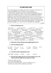 English Worksheet: reading fatimas matches